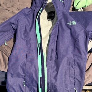 The North Face Purple Jacket with Mint Accents
